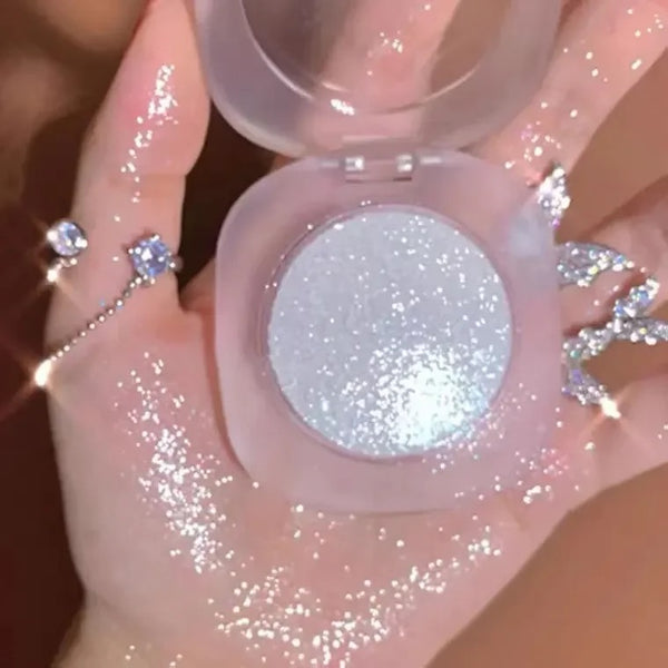 Diamond Shimmer Shiny Highlighter, Sparkly Body/ Face Highlighter Powder 4 Shades