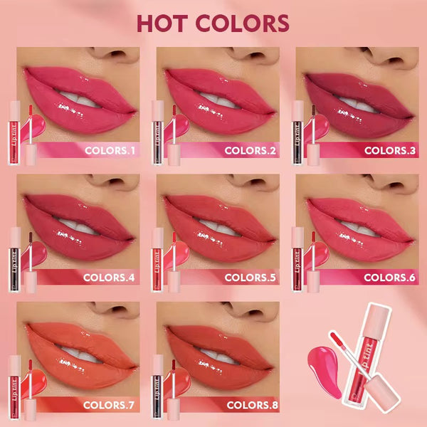 Sumptuous Lip Tint, Lip Dye, High Pigmented Liquid Lip Glaze Tint 8 Shades
