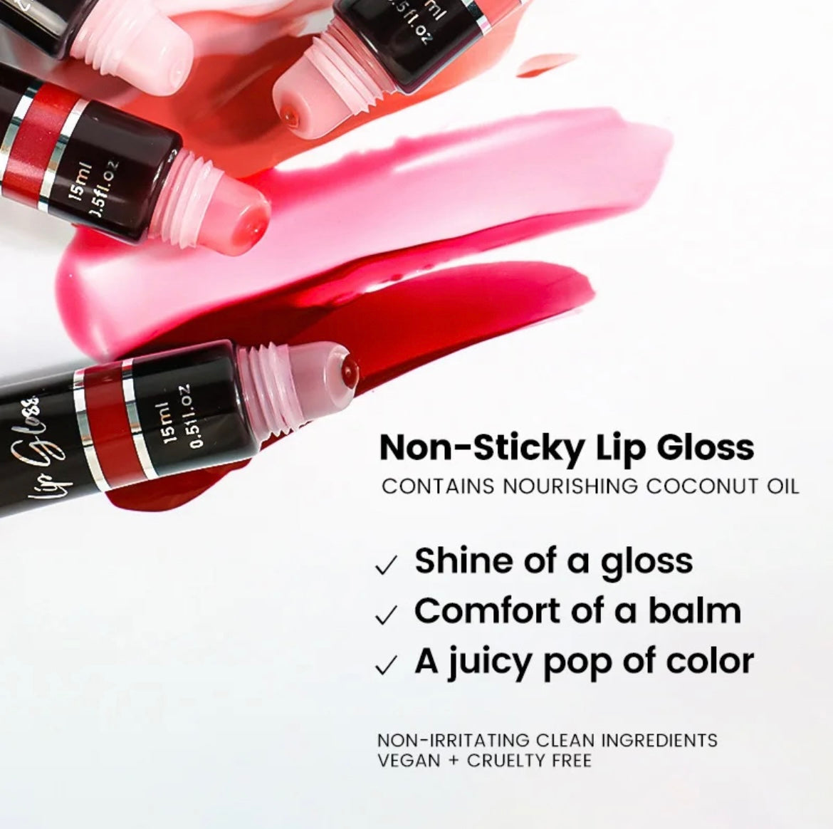 Moisturizing, Nourishing Pigmented Lipgloss, Long Lasting Non-sticky Juicy Lipgloss