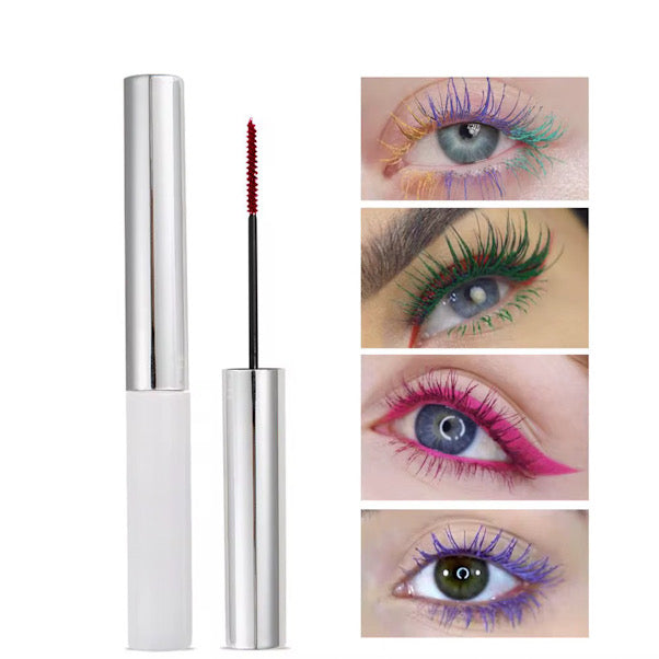 Pop of Color High Pigmented Waterproof Eyelash Curling, Lengthening Multicolor Mascara 12 Shades