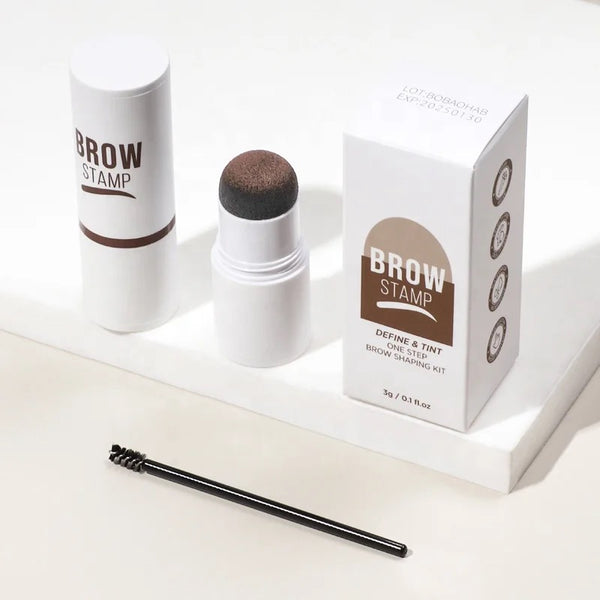 Waterproof Makeup Brow Tinting Kit Eyebrow Stencil Stamp Kit 3 Shades