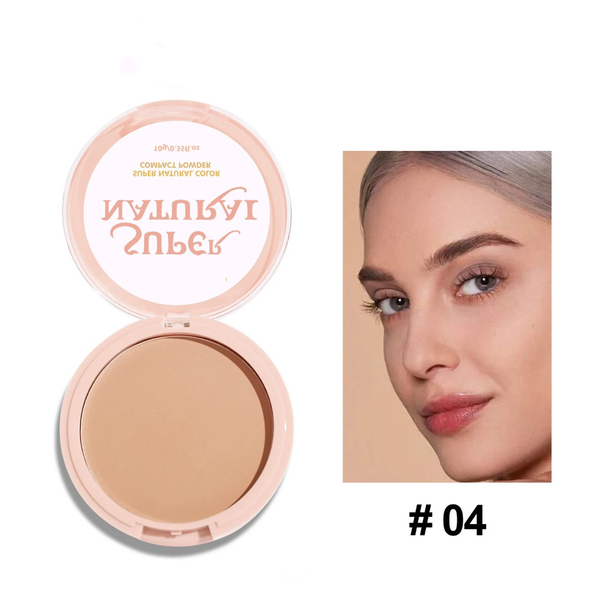 Custom Pink Light Powder Foundation Oil Control Waterproof Pressed Powder Long Lasting Concealing Natural Compact Powder