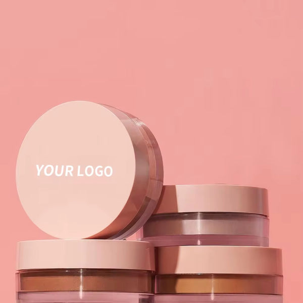 Custom Pink Packaging Long Lasting Sweat proof Waterproof Translucent Loose Setting Powder Oil Control Finishing Powder