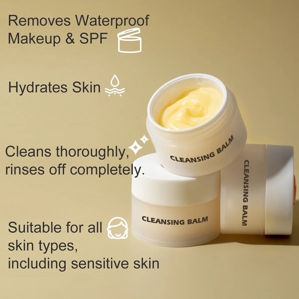Organic Gentle Nourishing Makeup Remover, Cleansing Balm with Spatula, Face and Eye Deep Cleansing Balm