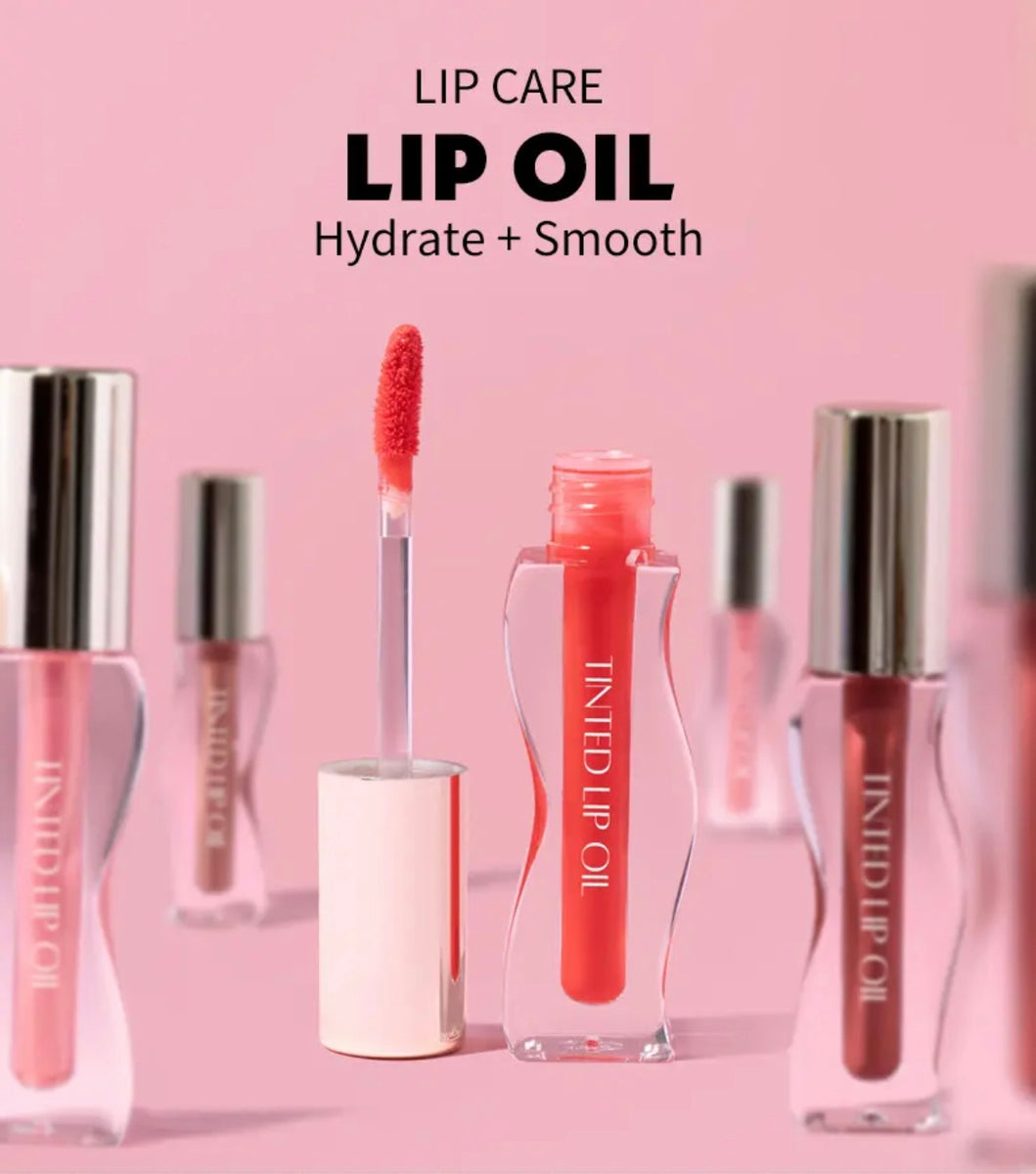Custom Curved Tube Hydrating Smooth Tinted Lip Oil