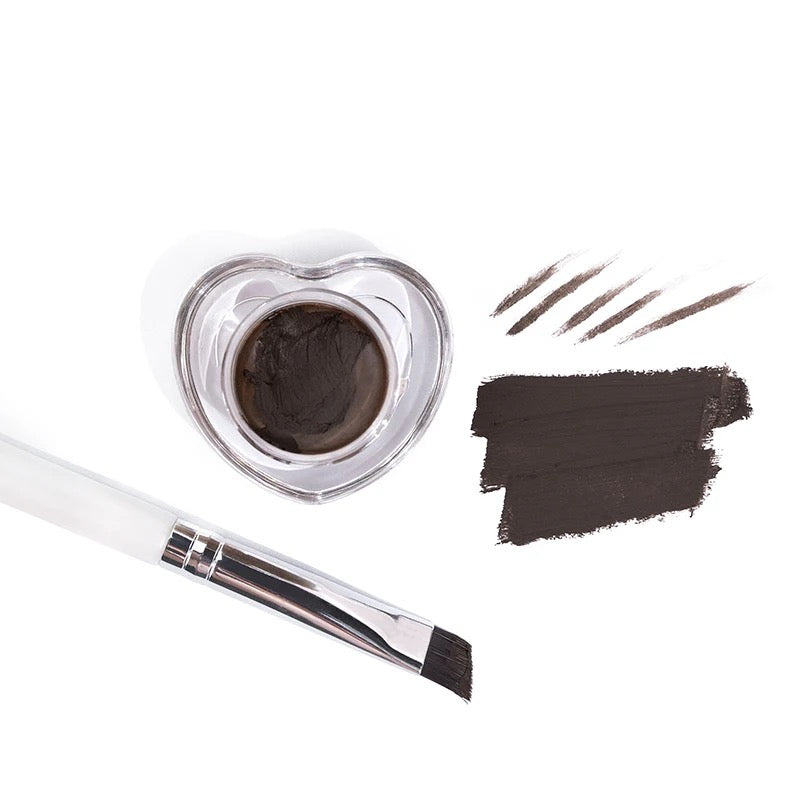 Custom Heart Shaped Waterproof Eyebrow Filler, Gel Eyebrow Pomade. 23 Shades