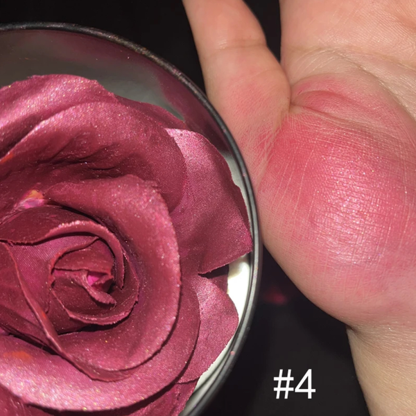 Custom 3D Rose Petal Blush Highlighter Flower, Cheek Shimmer Blusher Tint Rose Blush 4 Shades