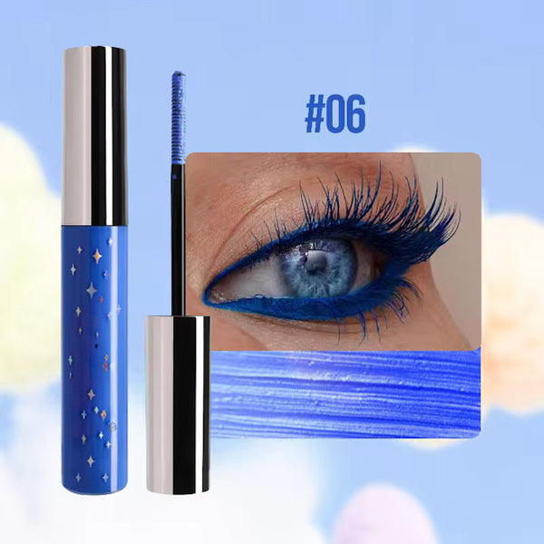 Waterproof Long Lasting High Pigmented/ Sparkle Glitter Colored Mascaras 7 Colors