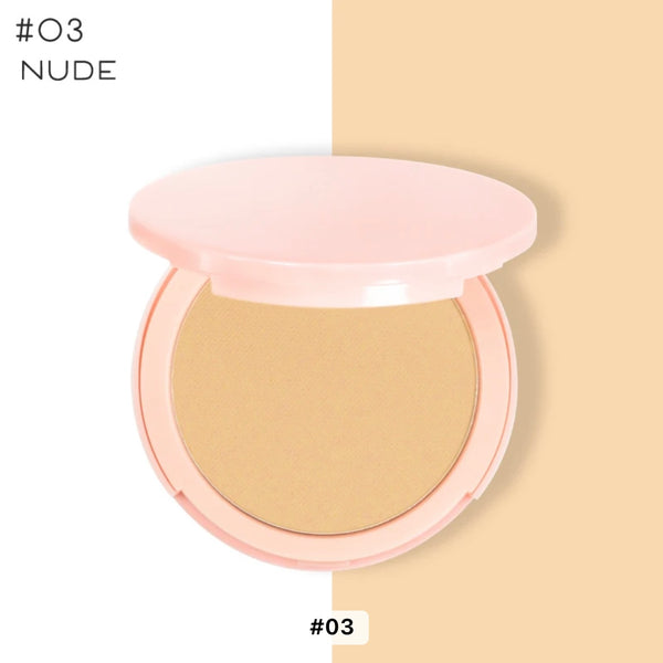 Pink Round Foundation Powder Concealer & Oil Control Antioxidant Compact Powder 12 Shades
