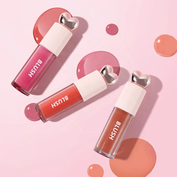High Pigment Liquid Blusher, Waterproof, Long Lasting Creamy Makeup Blush 5 Shades