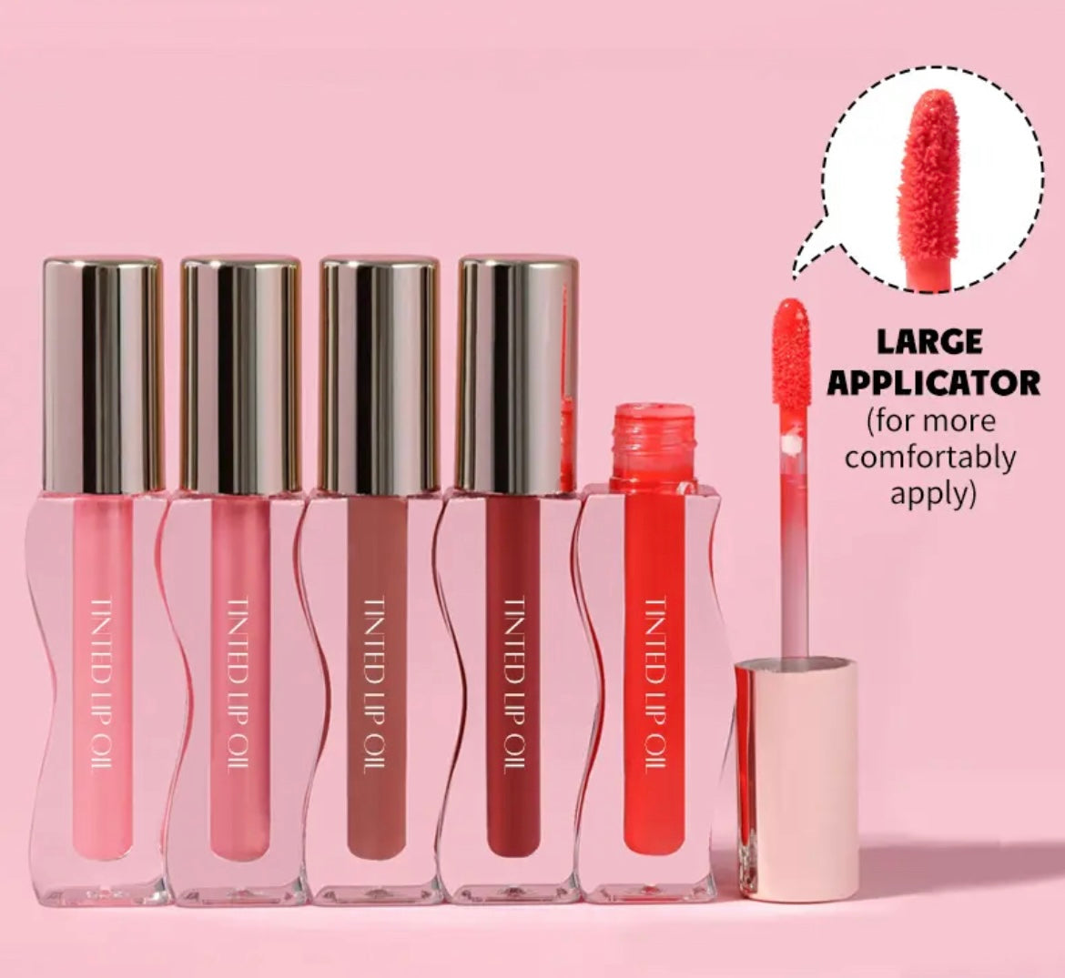 Custom Curved Tube Hydrating Smooth Tinted Lip Oil
