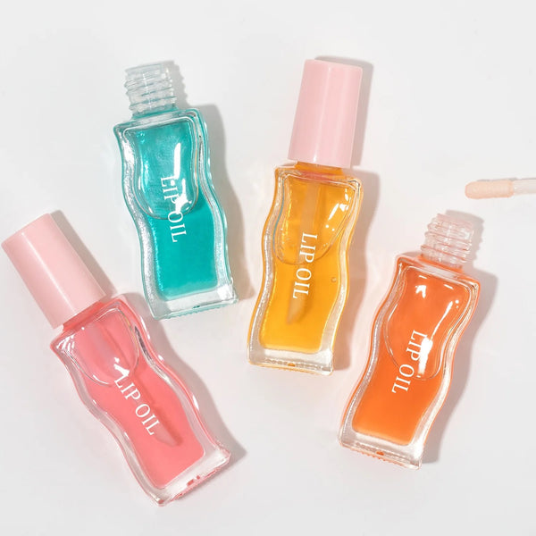Hydrating Lip Glow Oil, Customizable Moisturizing Tinted Nourishing Juicy Lip Oil