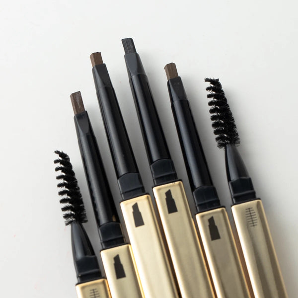 Gold Eyebrow Liner With Brush, Ultra Thin Waterproof Cream Brow Pencil 4 Shades