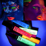Multicolor UV Neon Mascara, Cosmetic High Pigmented Shiny Eye Luminous Mascara, Quick Dry, Glow in the Dark Florescent Mascara. 6 Colors