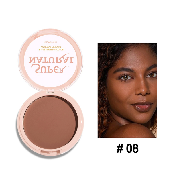 Custom Pink Light Powder Foundation Oil Control Waterproof Pressed Powder Long Lasting Concealing Natural Compact Powder