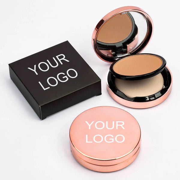 Long Lasting Waterproof Rose Gold Pressed Compact Setting Powder. 8 Colors