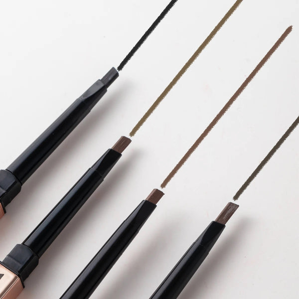 Rose Gold Eyebrow Liner With Brush, Ultra Thin Waterproof Cream Brow Pencil 4 Shades