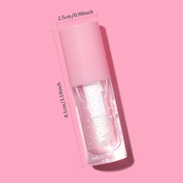 Pink Non-Sticky Nourishing Natural Shine Tinted Moisturizing Hydrating Juicy Lip Oil