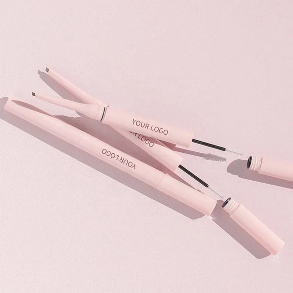 Retractable Makeup Pen 2-in-1 Brow Sculpting Lamination Gel and Tint Pencil Duo, Natural Brow Pencil with Brow Gel