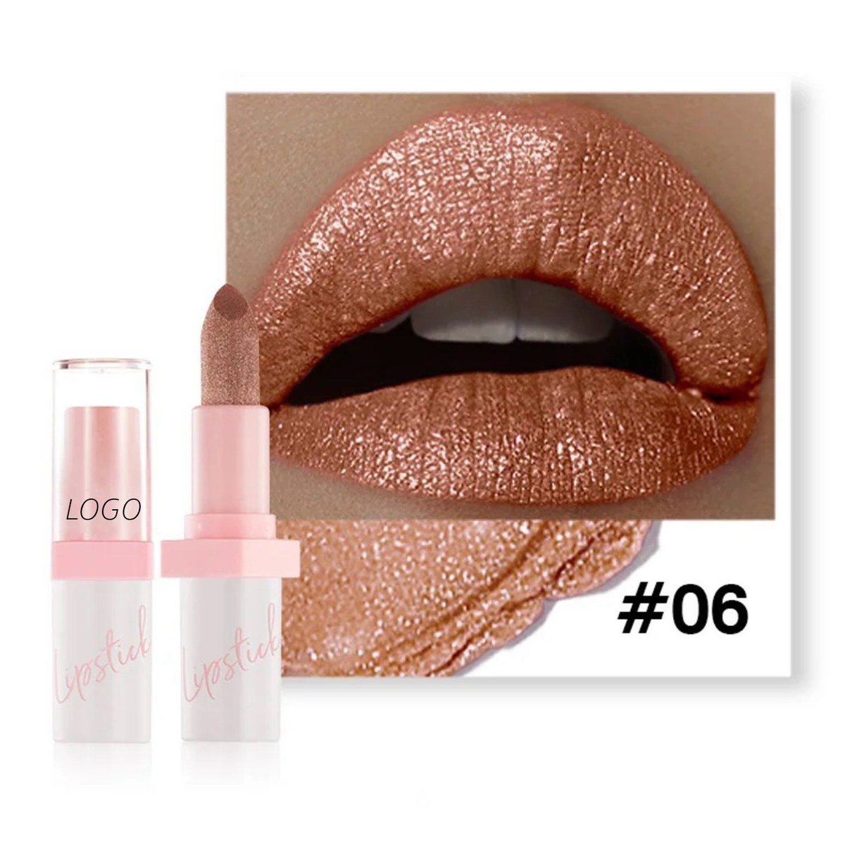 24 Hour Long Lasting Shiny Lipstick, Glitter Shimmer Metallic Lipstick