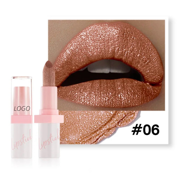 24 Hour Long Lasting Shiny Lipstick, Glitter Shimmer Metallic Lipstick