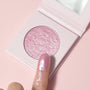Custom Cute Pink Square Inner Round Pressed Powder Diamond Sparkle Highlighter Makeup Palette 6 Shades