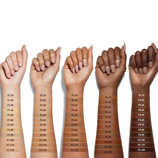 24 Hr Wear Waterproof Anti-aging Hyaluronic Acid Serum Foundation  Full Coverage Long Lasting Luxurious Tinted Micro-droplets Foundation for Radiant Skin 60 Inclusive Shades