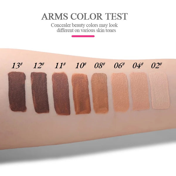 Long Lasting Shine Control Creamy Contour, Minimize Fine Lines High Definition Hydrating Concealer 8 Shades