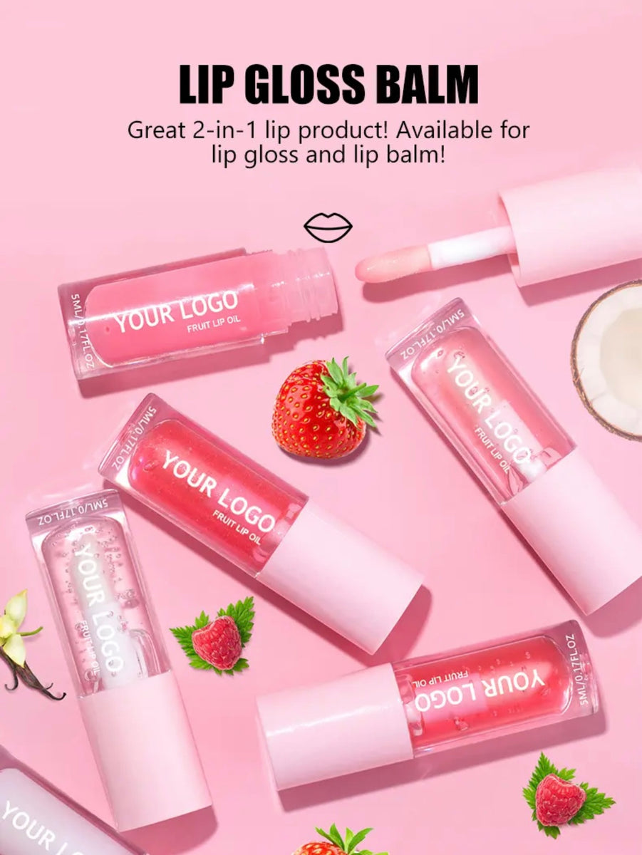 Pink Non-Sticky Nourishing Natural Shine Tinted Moisturizing Hydrating Juicy Lip Oil