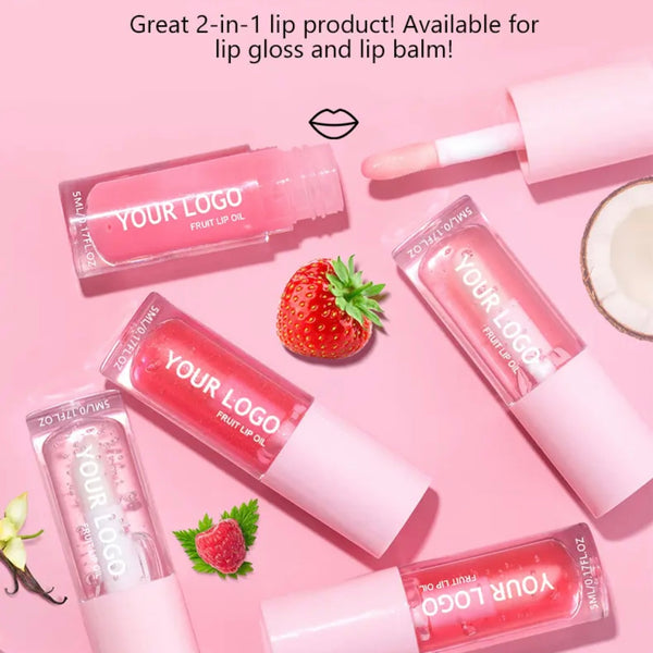 Pink Non-Sticky Nourishing Natural Shine Tinted Moisturizing Hydrating Juicy Lip Oil