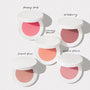 Custom White Round Contour Blush Pressed Powder Palette Rosey Cheek Makeup Blusher