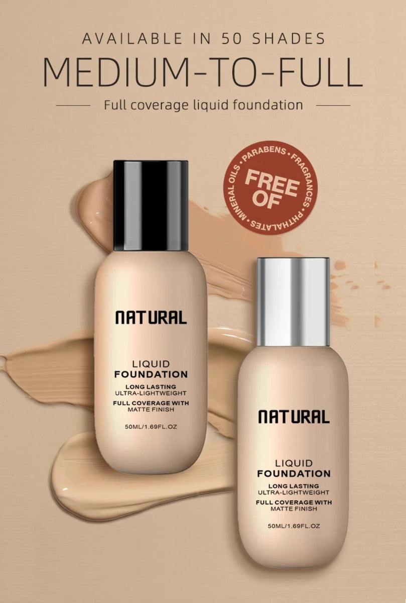 Custom Liquid Foundation Makeup Brush Kit, SPF Full Coverage Waterproof Concealer  Foundation Makeup with Brush