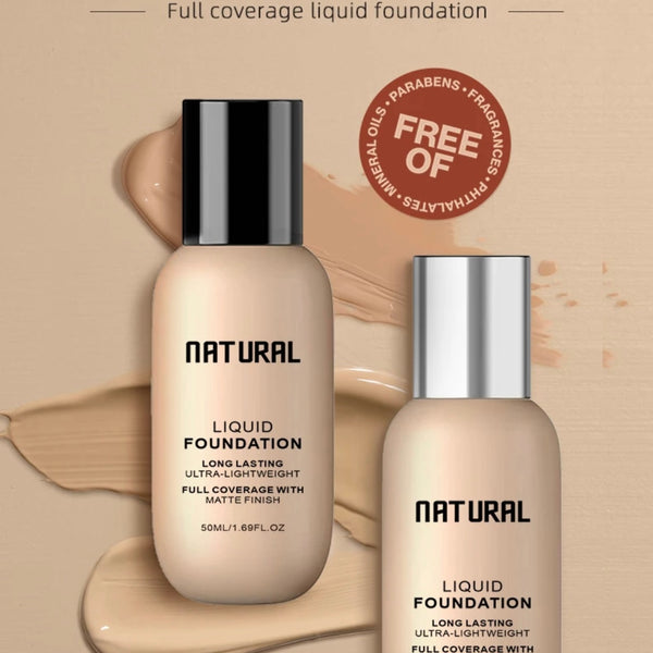 Custom Liquid Foundation Makeup Brush Kit, SPF Full Coverage Waterproof Concealer  Foundation Makeup with Brush