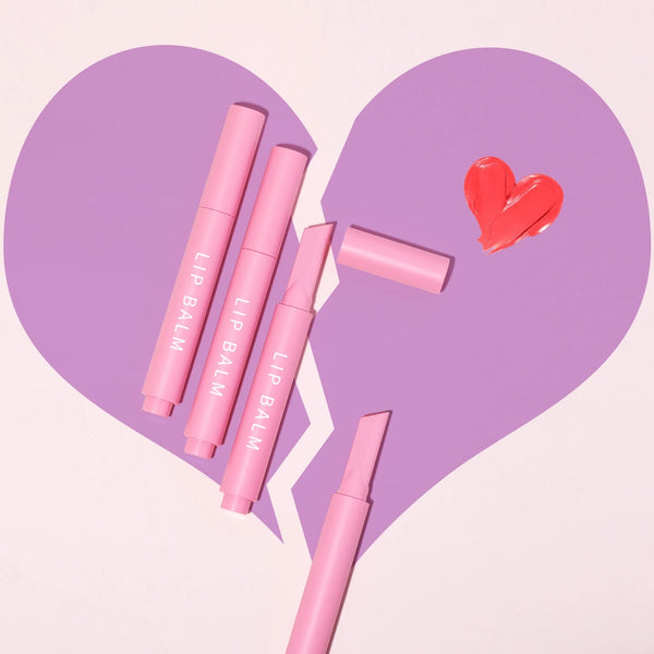 Pre-Super Juicy Hydrating Heart Shaped Lip Balm Pen Press Treatment. 15 Shades