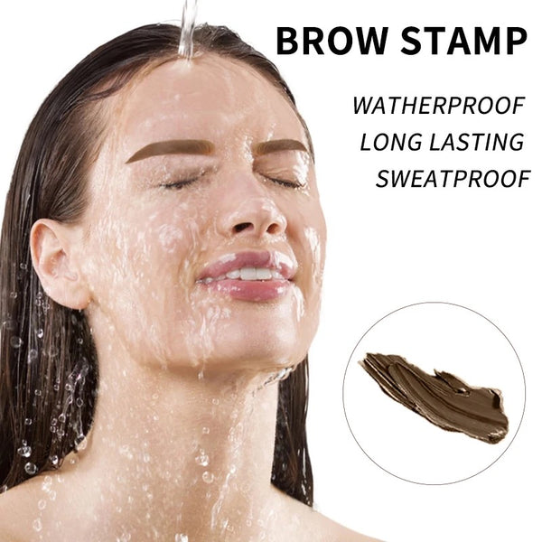 Waterproof Makeup Brow Tinting Kit Eyebrow Stencil Stamp Kit 3 Shades