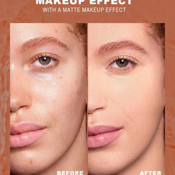 Black Pump Bottle Matte Cream Foundation 30ml Full Coverage Makeup Base, Long Lasting Waterproof Concealer, Custom Liquid Foundation 18 Shades