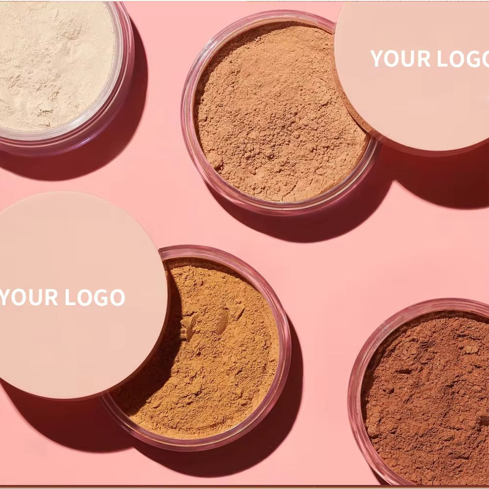 Custom Pink Packaging Long Lasting Sweat proof Waterproof Translucent Loose Setting Powder Oil Control Finishing Powder