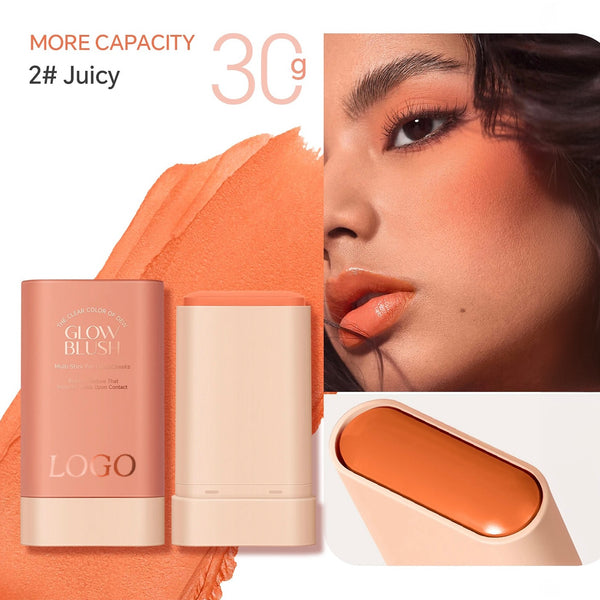 Rose Gold High Pigment Long Lasting Waterproof Cream Glow Blush Stick. 3 Shades