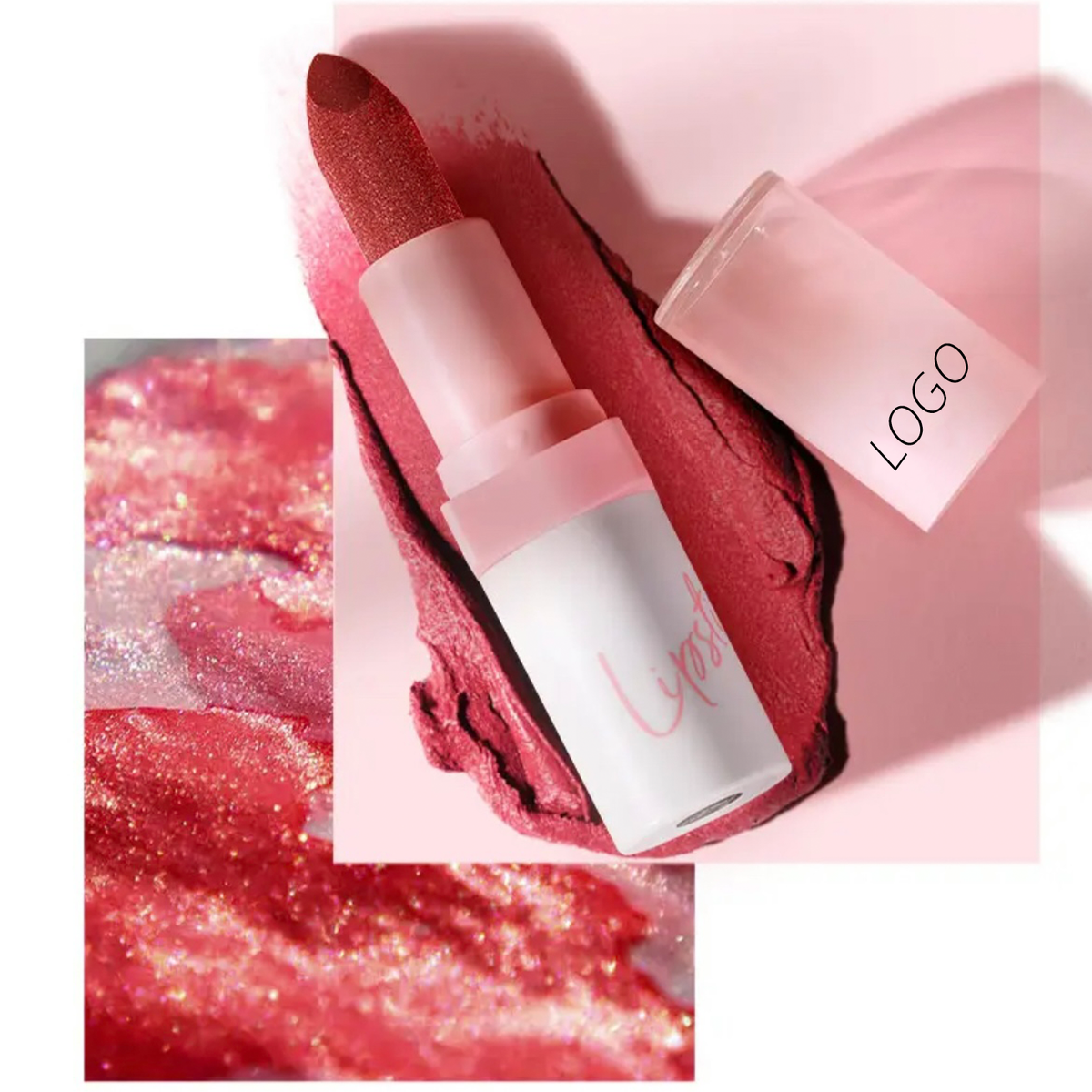 24 Hour Long Lasting Shiny Lipstick, Glitter Shimmer Metallic Lipstick