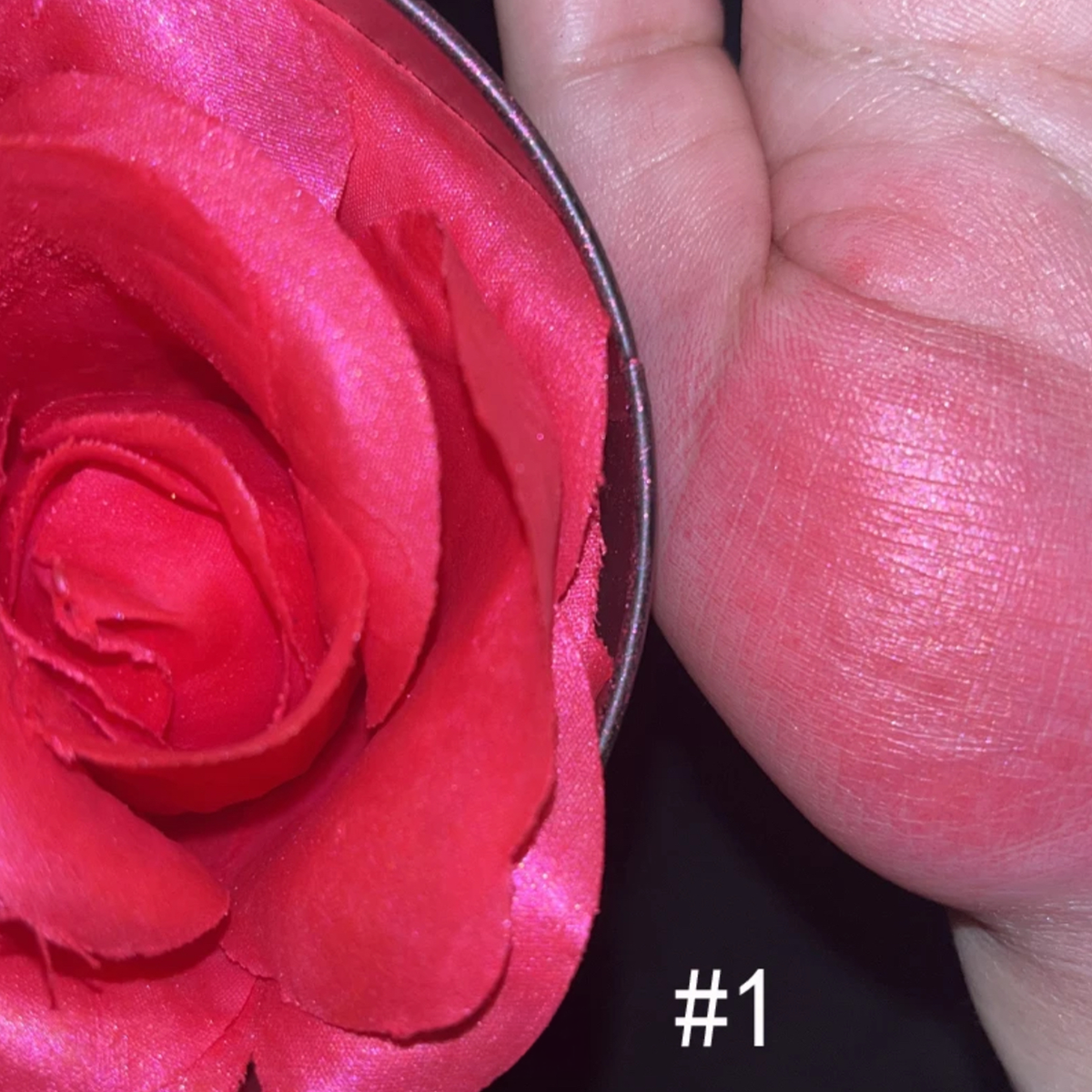 Custom 3D Rose Petal Blush Highlighter Flower, Cheek Shimmer Blusher Tint Rose Blush 4 Shades