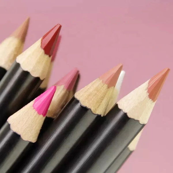 Black Long Lasting Lipliner Pencil Matte High Quality Wood Lip Liner 21 Shades