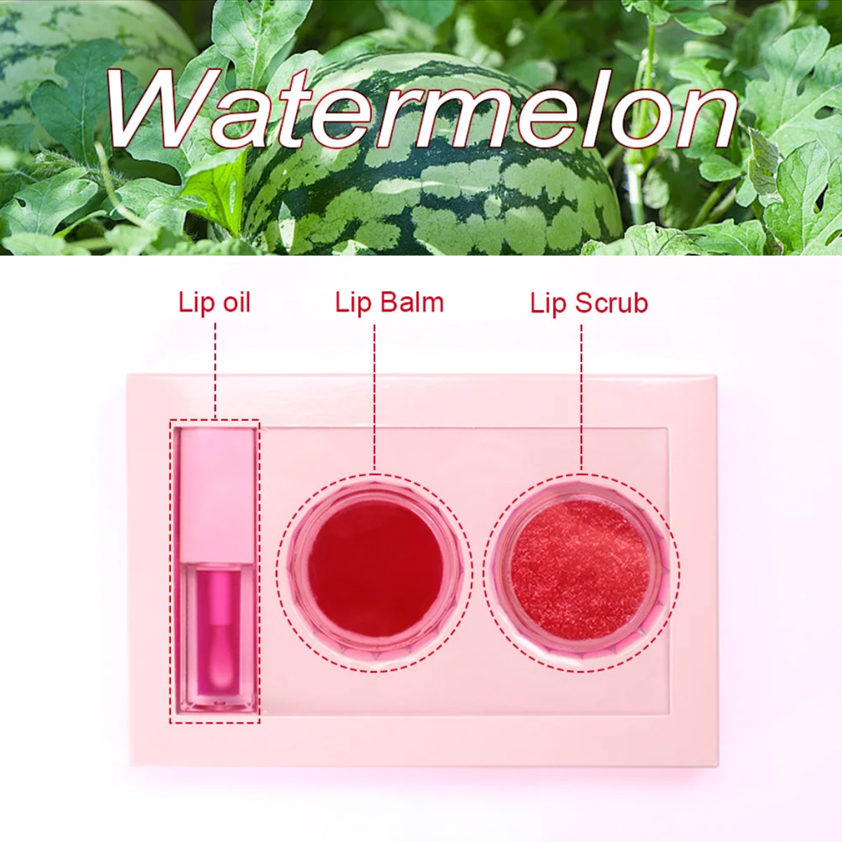 Nourishing, Moisturizing and Exfoliating Lip Care Trio, Organic Collagen Sugar Lip Scrub, Hydrating Lip Mask and Lip Oil Kit, Lip Care Set 7 Flavors