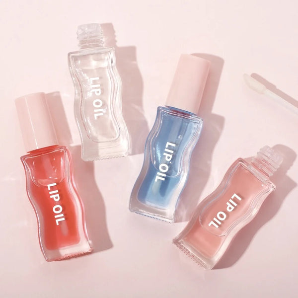 Hydrating Lip Glow Oil, Customizable Moisturizing Tinted Nourishing Juicy Lip Oil