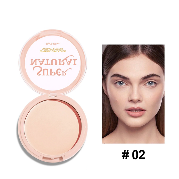 Custom Pink Light Powder Foundation Oil Control Waterproof Pressed Powder Long Lasting Concealing Natural Compact Powder