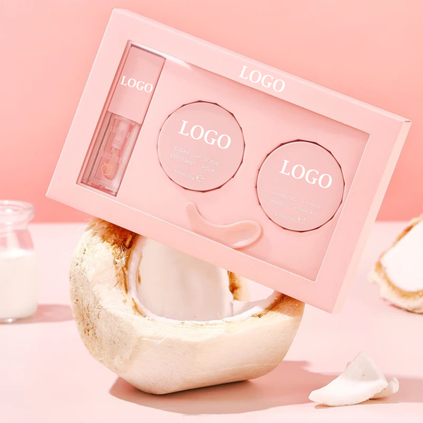 Nourishing, Moisturizing and Exfoliating Lip Care Trio, Organic Collagen Sugar Lip Scrub, Hydrating Lip Mask and Lip Oil Kit, Lip Care Set 7 Flavors