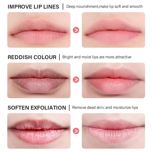 Antioxidant, Deep Hydration Lip Balm Chapstick Lip Sleeping Mask, Nourishing, Moisturizing Collagen Lip Sleeping Mask. 4 Flavors