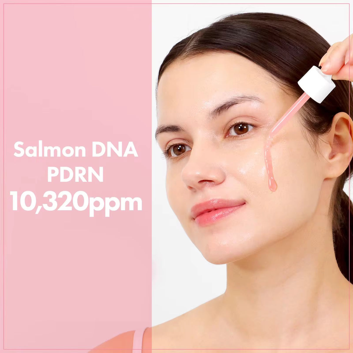 Moisturizing, Hydrating Glass Skin Pink Peptide 12 Salmon DNA PDRN Serum with Hydrolyzed  Collagen Bakuchiol for Glowy Skin