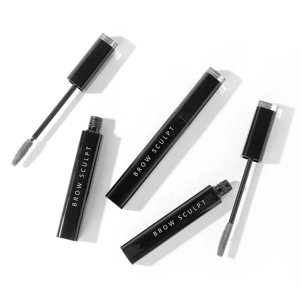 Custom Black Wand Tube Waterproof Long Lasting Brow Sculpt Wax, Organic Eyebrow Strong Hold Styling Gel