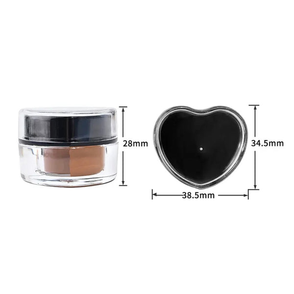 Custom Heart Shaped Waterproof Eyebrow Filler, Gel Eyebrow Pomade. 23 Shades