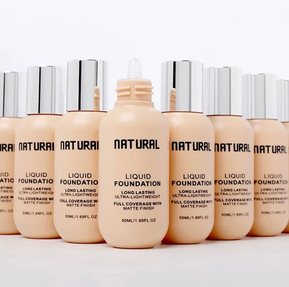Custom Liquid Foundation Makeup Brush Kit, SPF Full Coverage Waterproof Concealer  Foundation Makeup with Brush